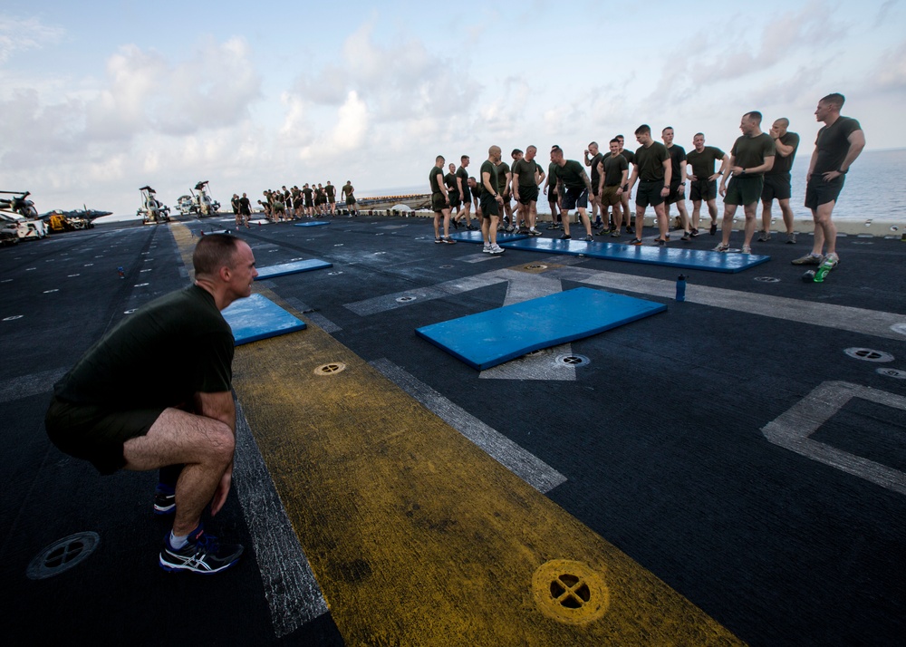 BLT 3/2 Flight Deck Physical Training