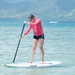 Hop on board for safely stand-up paddling on base