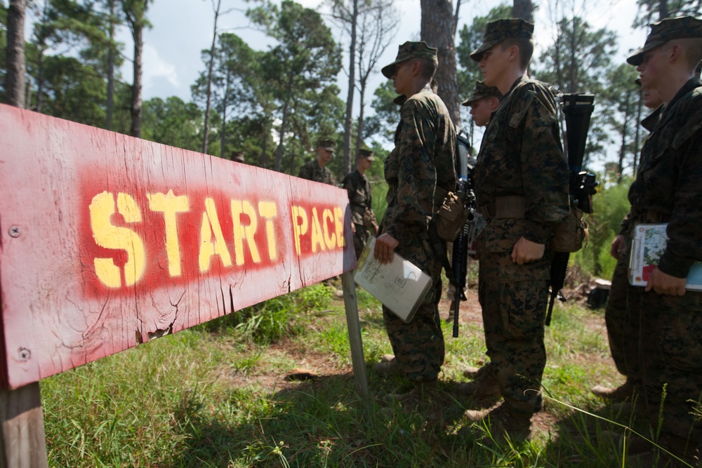 Photo Gallery: Marine recruits use map, compass to navigatge on Parris Island