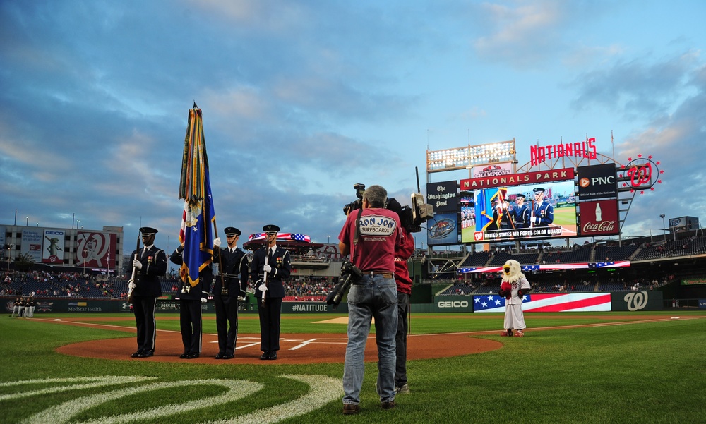 Airmen recognized during Air Force Appreciation Baseball Game