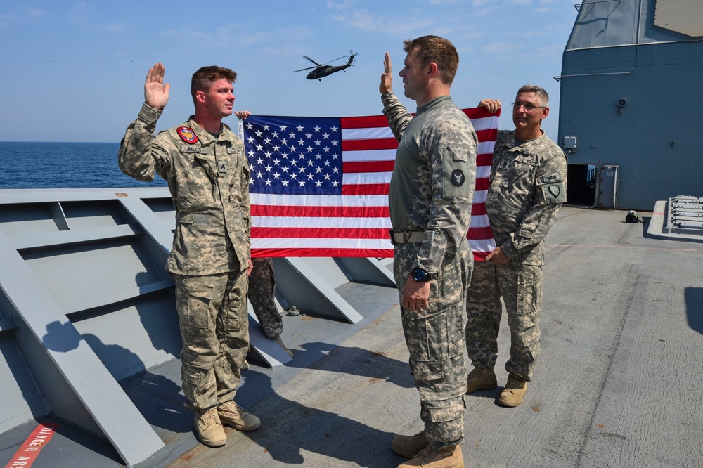 36th Combat Aviation Brigade soldier re-enlists