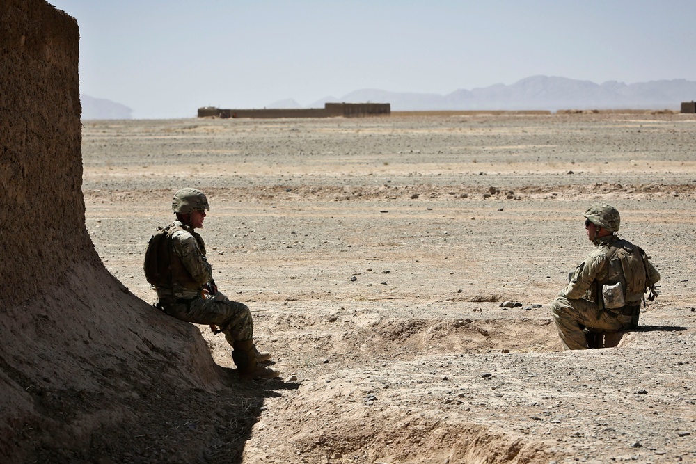 ANA and Coalition Forces patrol Barrmo