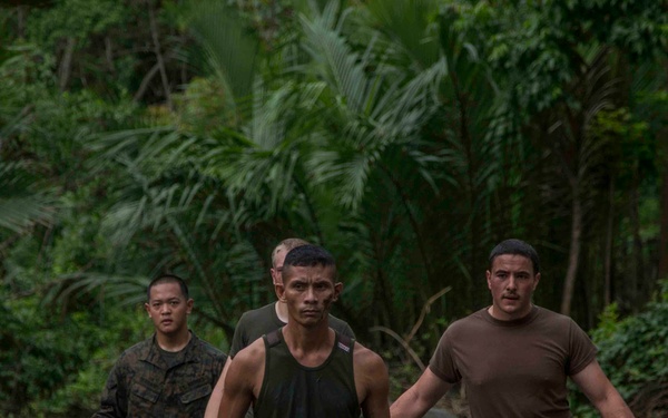 U.S. and Philippine Marines overcome jungle obstacles