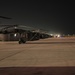 Flight line at night