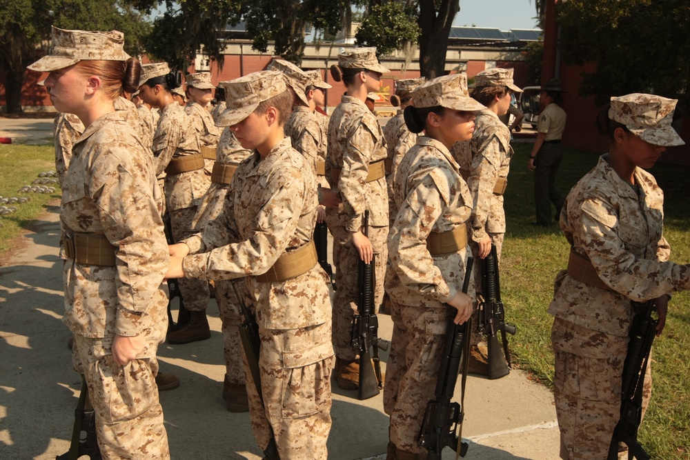 Photo Gallery: Marine recruits take first drill evaluation on Parris Island