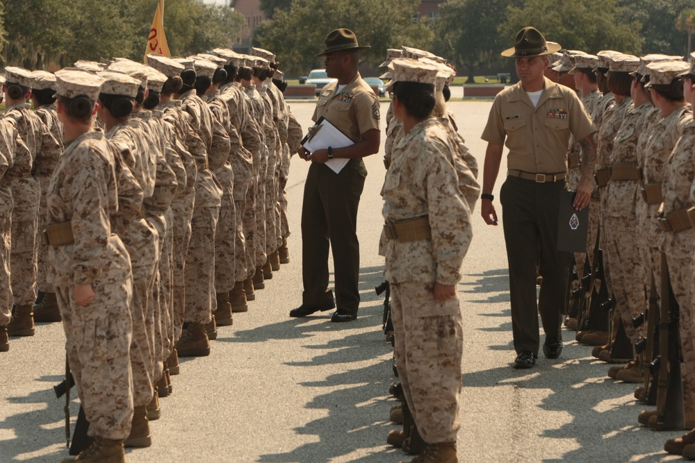 Photo Gallery: Marine recruits take first drill evaluation on Parris Island