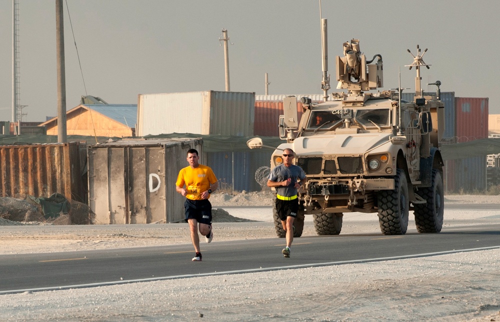 Bagram Air Field shadow run for the Army Ten-Miler