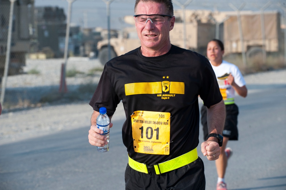 Bagram Air Field shadow run for the Army Ten-Miler