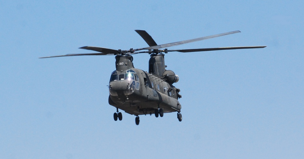 10th Combat Aviation Brigade Chinooks in action