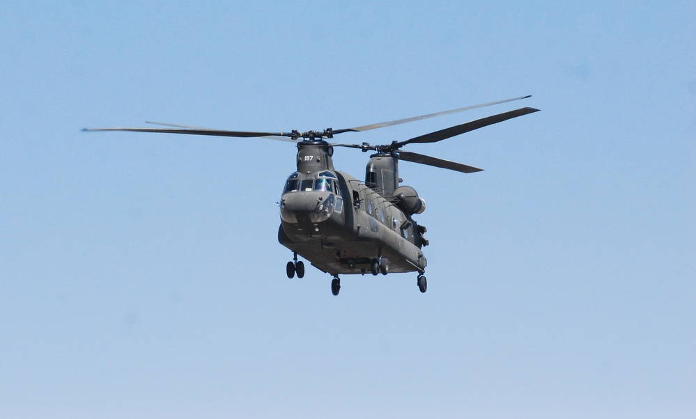 10th Combat Aviation Brigade Chinooks in action