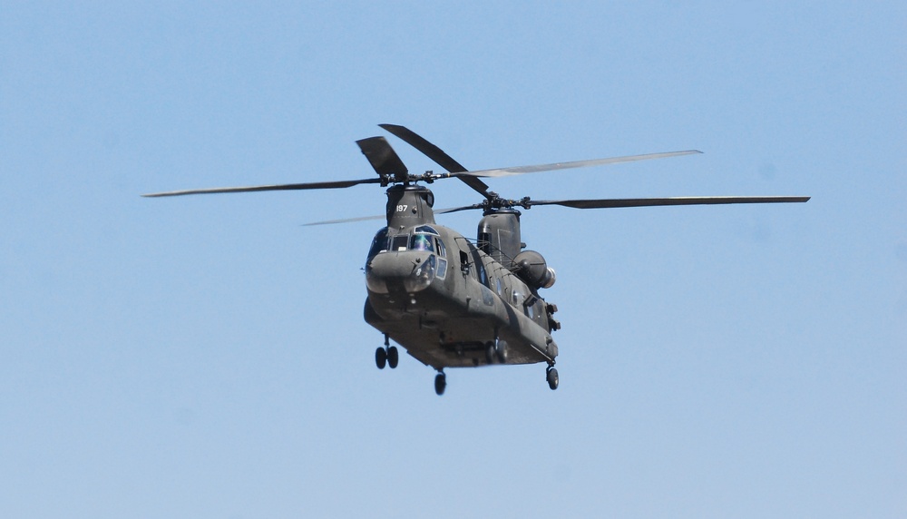 10th Combat Aviation Brigade Chinooks in action