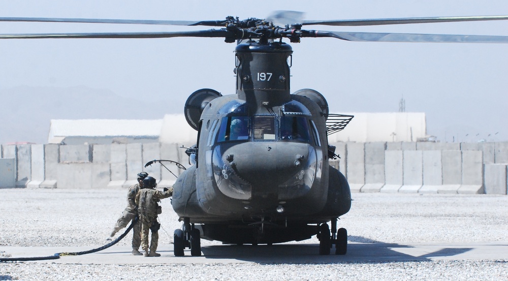 10th Combat Aviation Brigade Chinooks in action