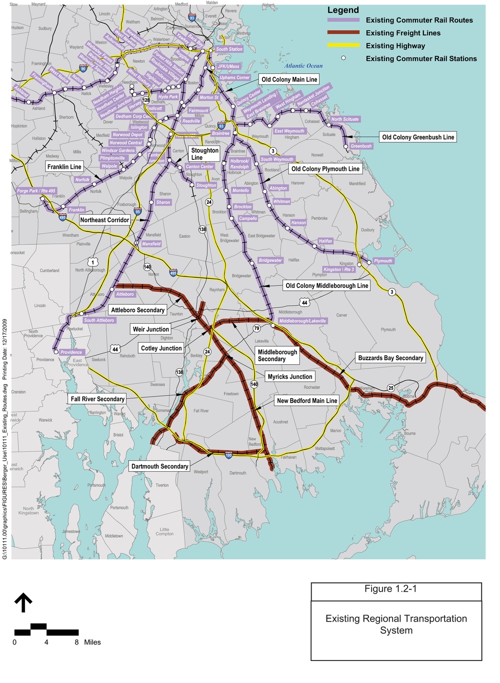 South Coast Rail existing regional transportation system