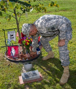 Bayonets remember and honor their fallen:  Words of wisdom bestowed upon new-entry soldiers