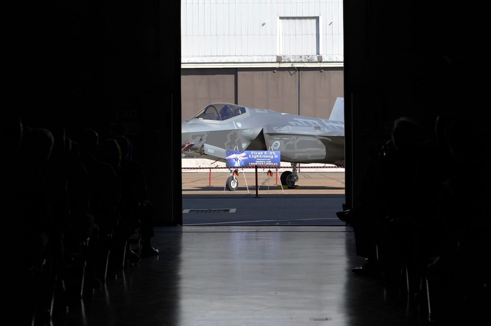 Delivery of first F-35 Lightning to Ogden Air Logistics Complex