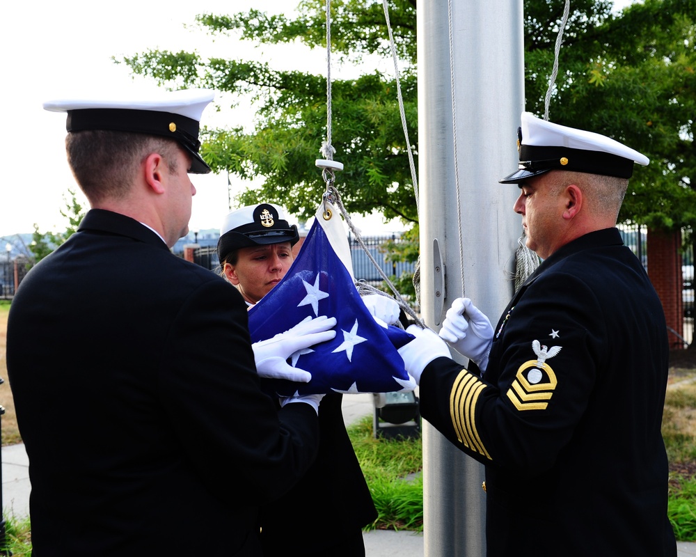 NAVSEA conducts flag-raising ceremony in honor of shooting victims