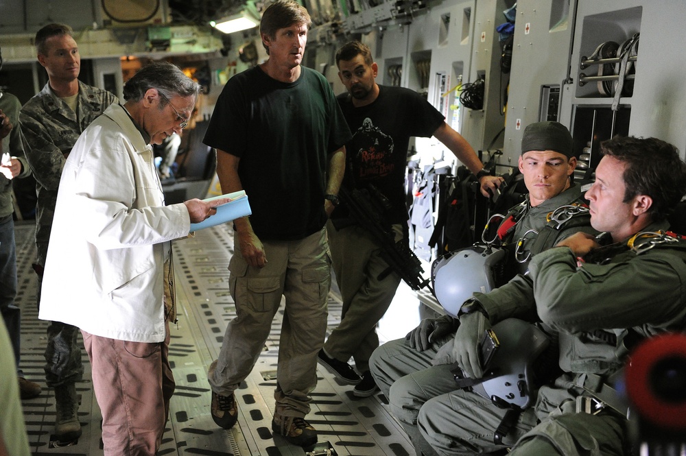 'Hawaii Five-0' films aboard a Hickam C-17