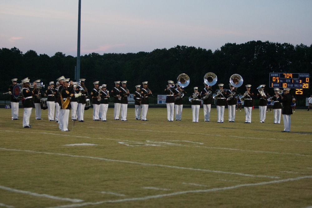 Photo Gallery: Parris Island Marine Band plays halftime show at local football game