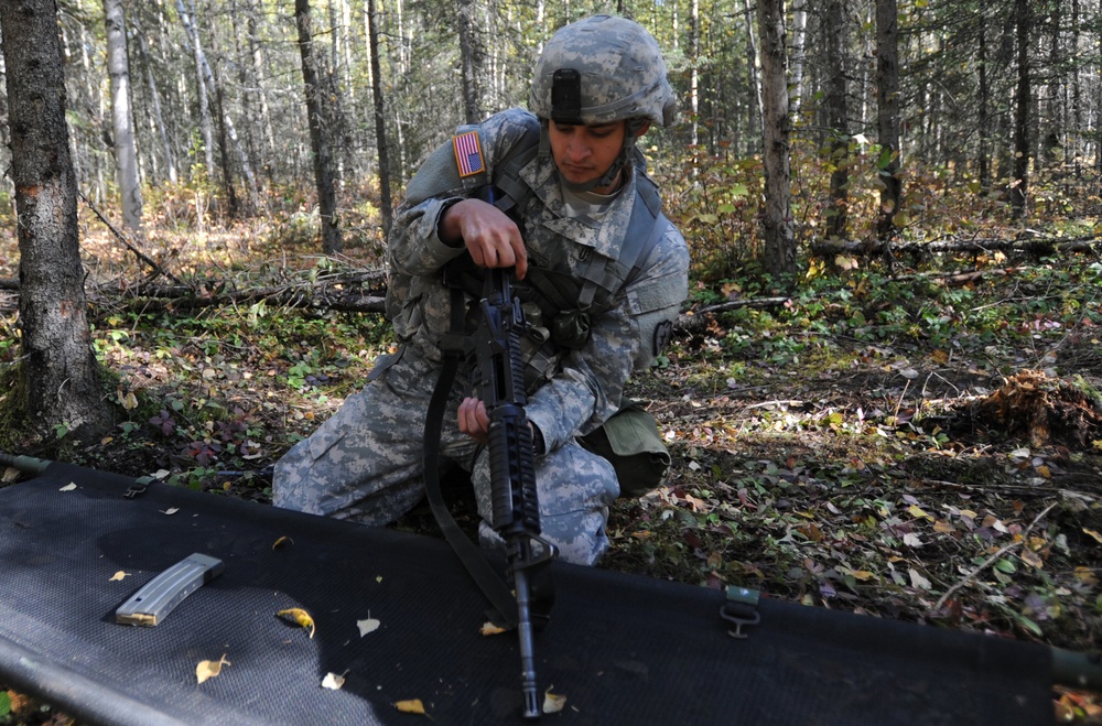 US Army Alaska soldiers test for Expert Field Medical Badge