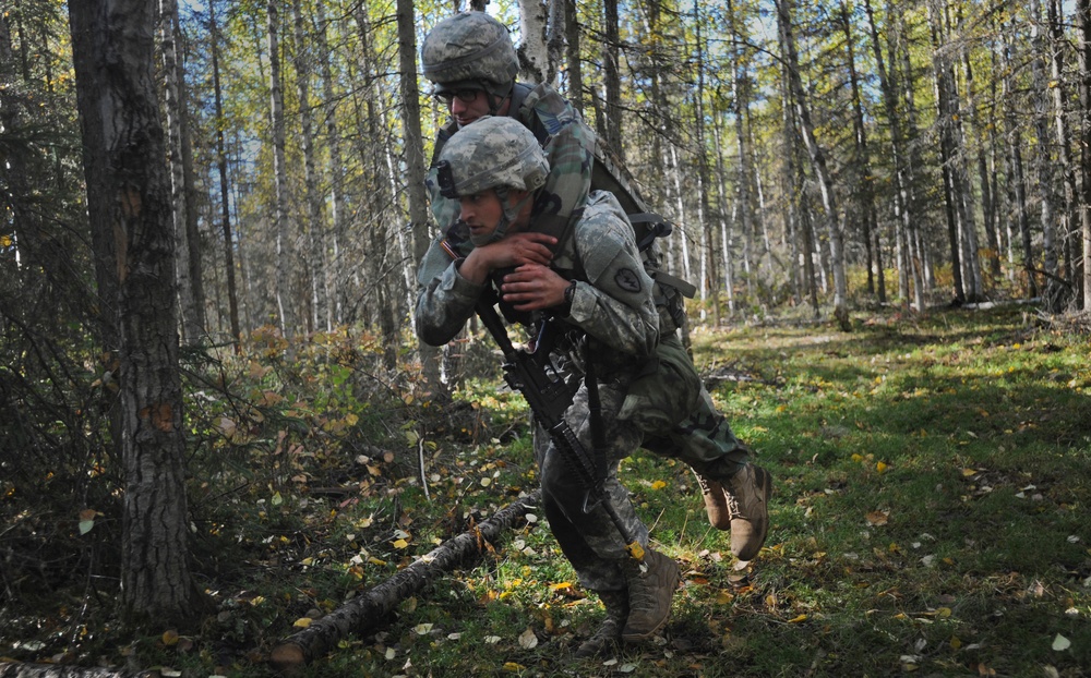 US Army Alaska soldiers test for Expert Field Medical Badge