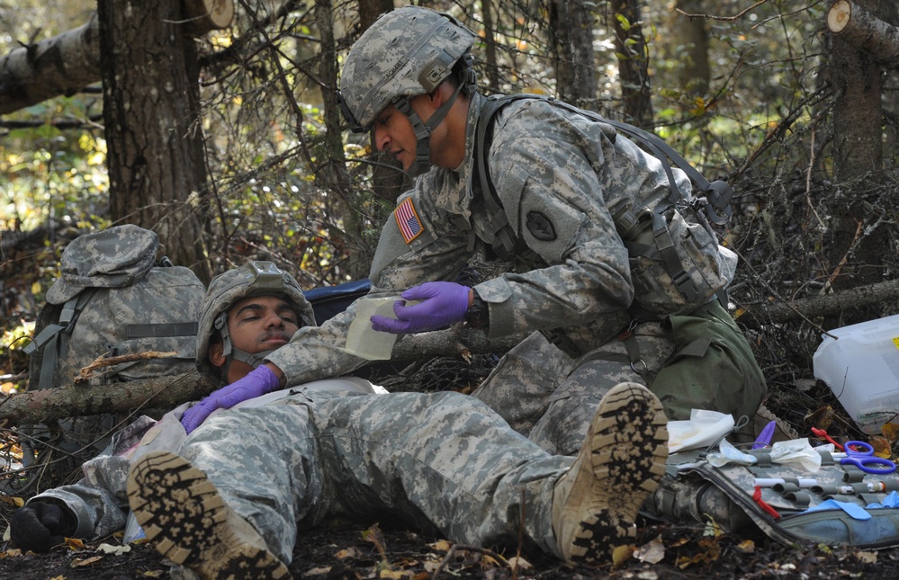 US Army Alaska soldiers test for Expert Field Medical Badge