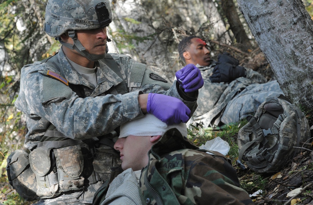 US Army Alaska soldiers test for Expert Field Medical Badge