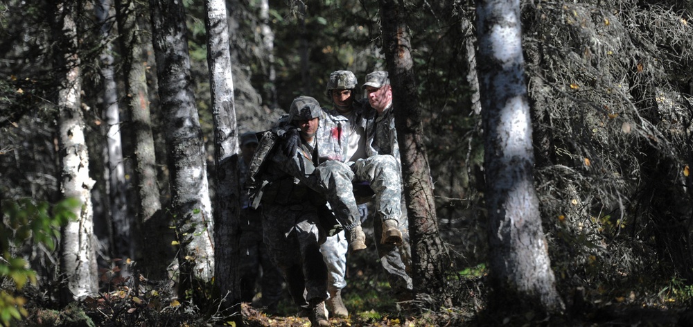 US Army Alaska soldiers test for Expert Field Medical Badge