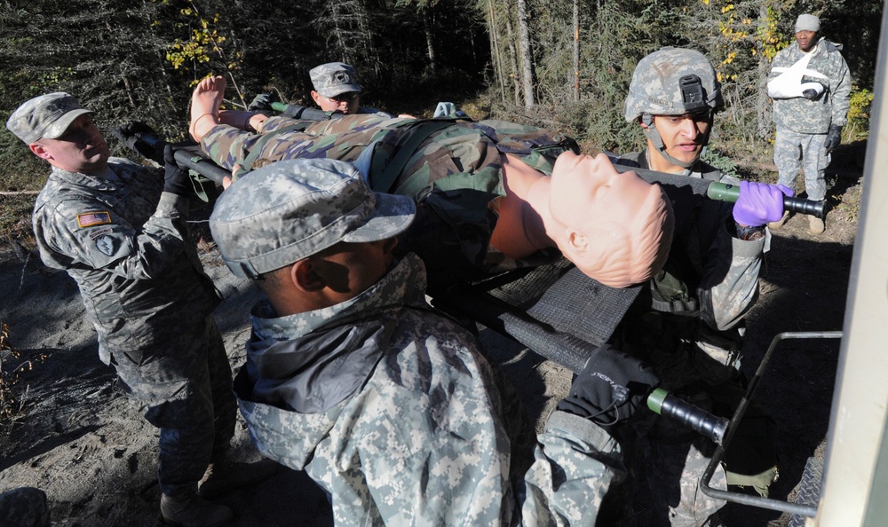 US Army Alaska soldiers test for Expert Field Medical Badge