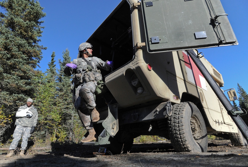 US Army Alaska soldiers test for Expert Field Medical Badge