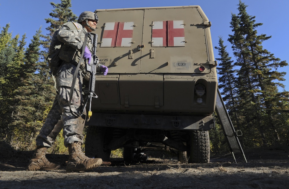 US Army Alaska soldiers test for Expert Field Medical Badge