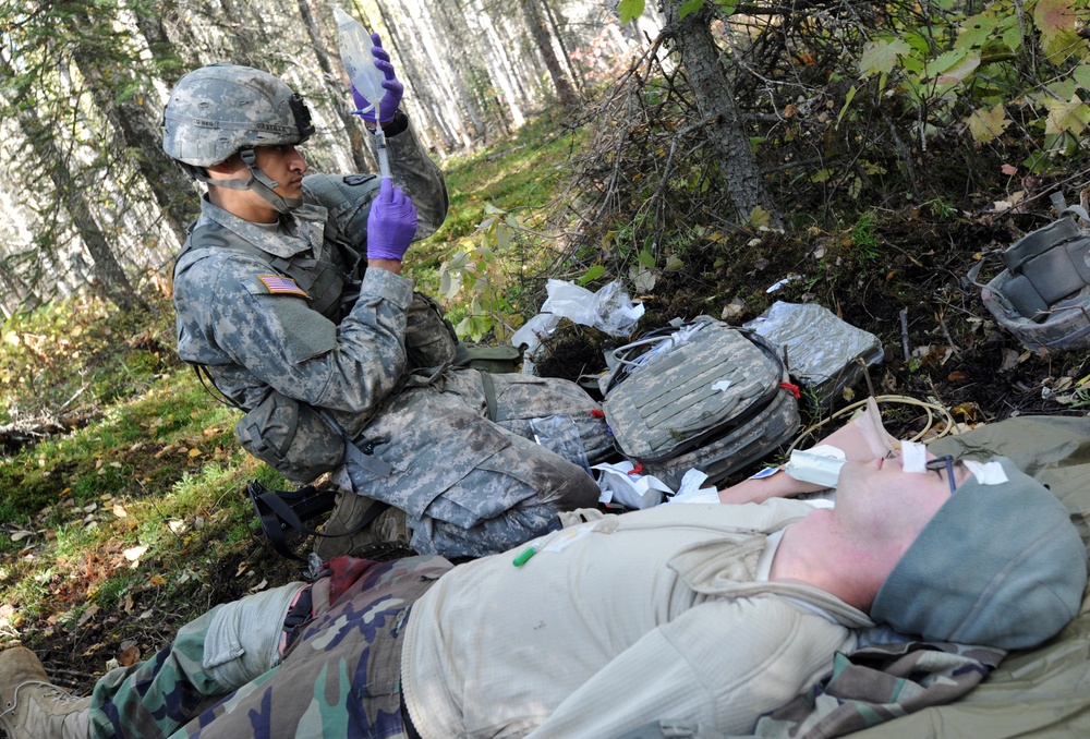 US Army Alaska soldiers test for Expert Field Medical Badge