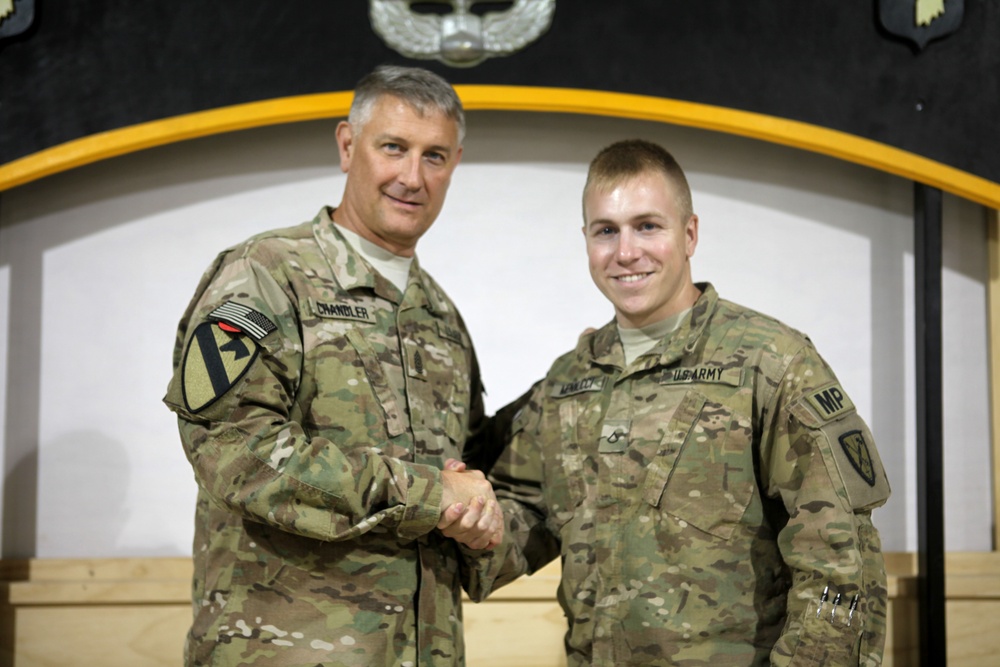 Sgt. Maj. of the Army Raymond F. Chandler III visits Bagram Air Field