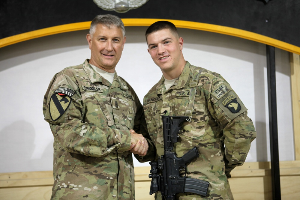 Sgt. Maj. of the Army Raymond F. Chandler III visits Bagram Air Field