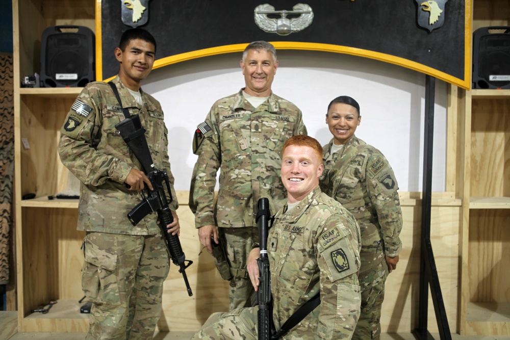 Sgt. Maj. of the Army Raymond F. Chandler III visits Bagram Air Field