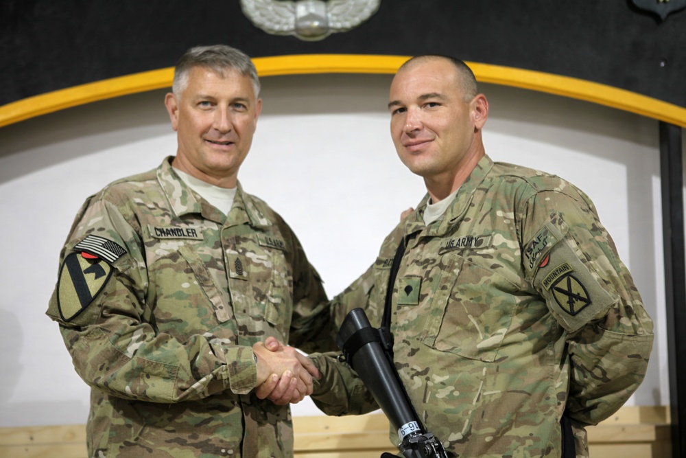 Sgt. Major of the Army Raymond F. Chandler III visits Bagram Airfield