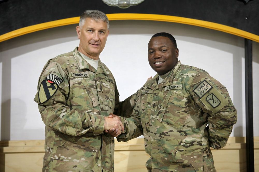 Sgt. Major of the Army Raymond F. Chandler III visits Bagram Airfield