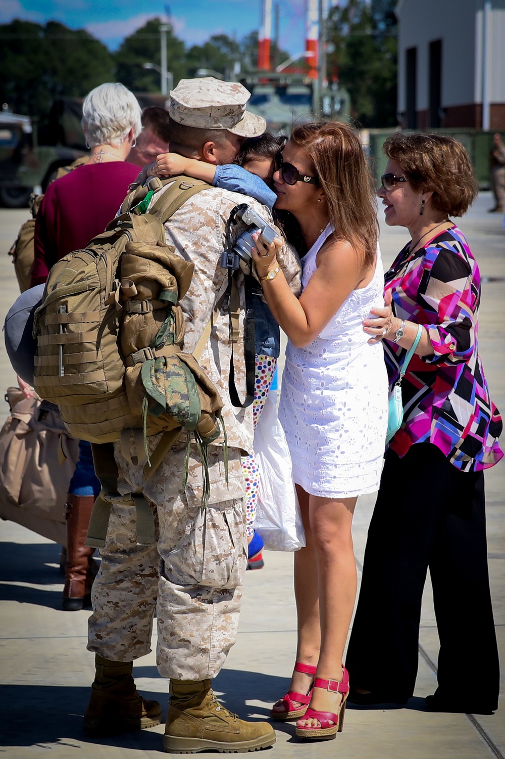 Marines welcomed home by their families