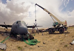 Deployed maintainers return damaged aircraft to combat operations