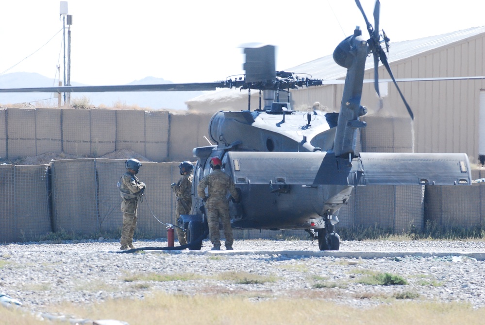 10th Combat Aviation Brigade Assault Battalion in the skies