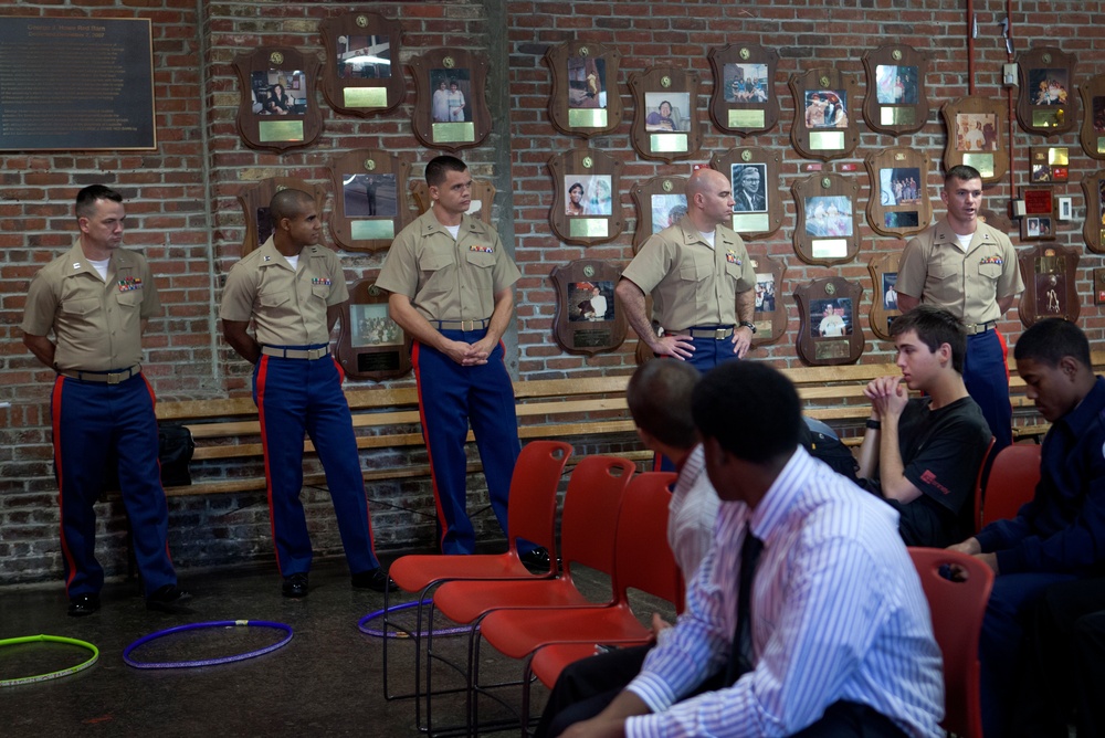 Marine Corps seminar visits colleges to highlight leadership