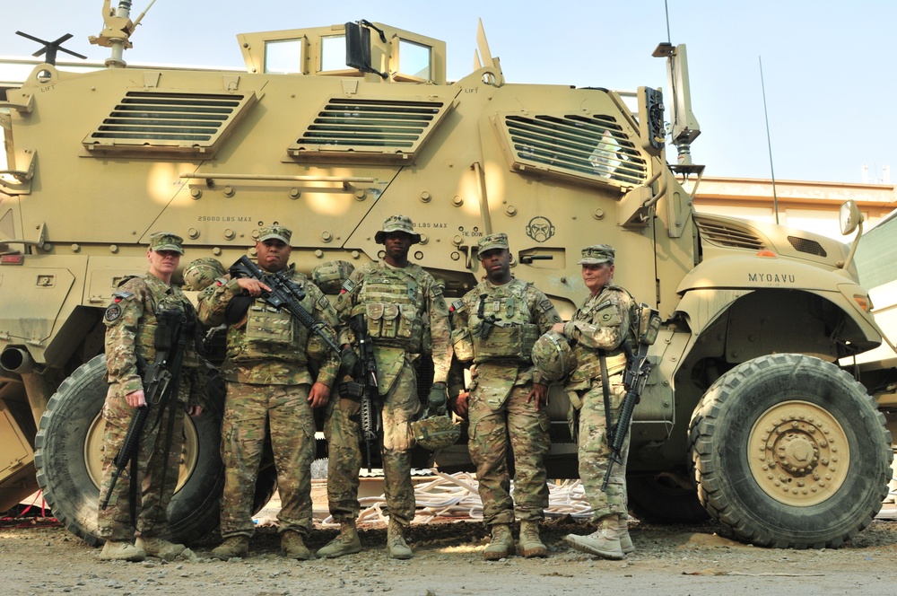 New Kabul Compound Soldiers conduct Force Protection MRAP preparedness Training