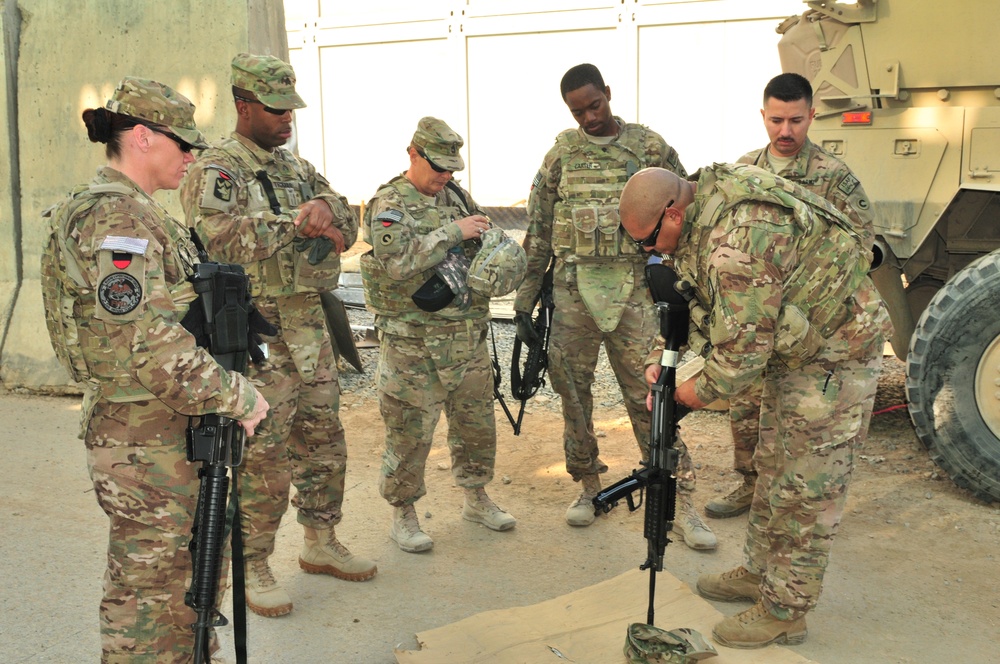 New Kabul Compound Soldiers conduct Force Protection MRAP preparedness Training