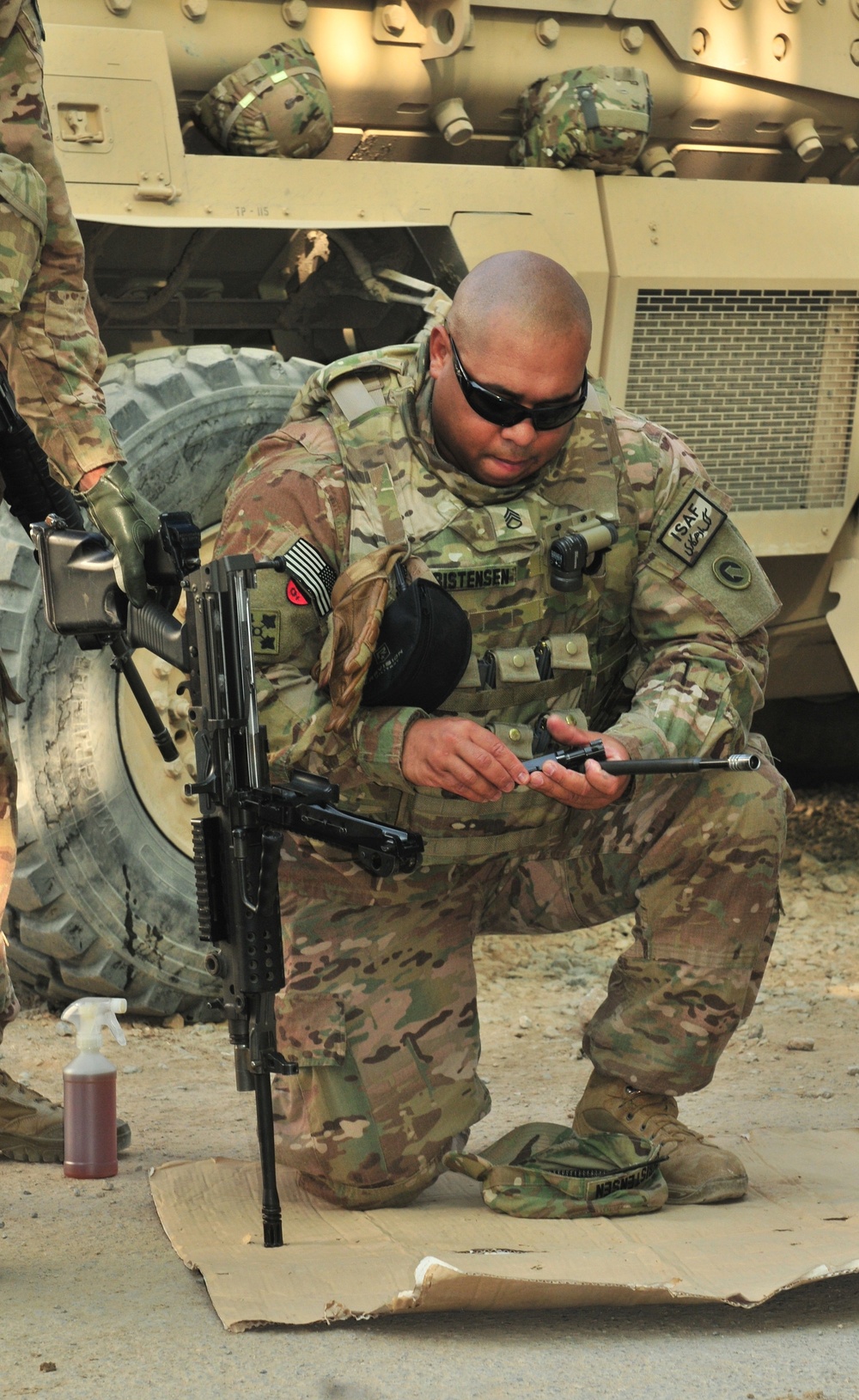 New Kabul Compound Soldiers conduct Force Protection MRAP preparedness Training