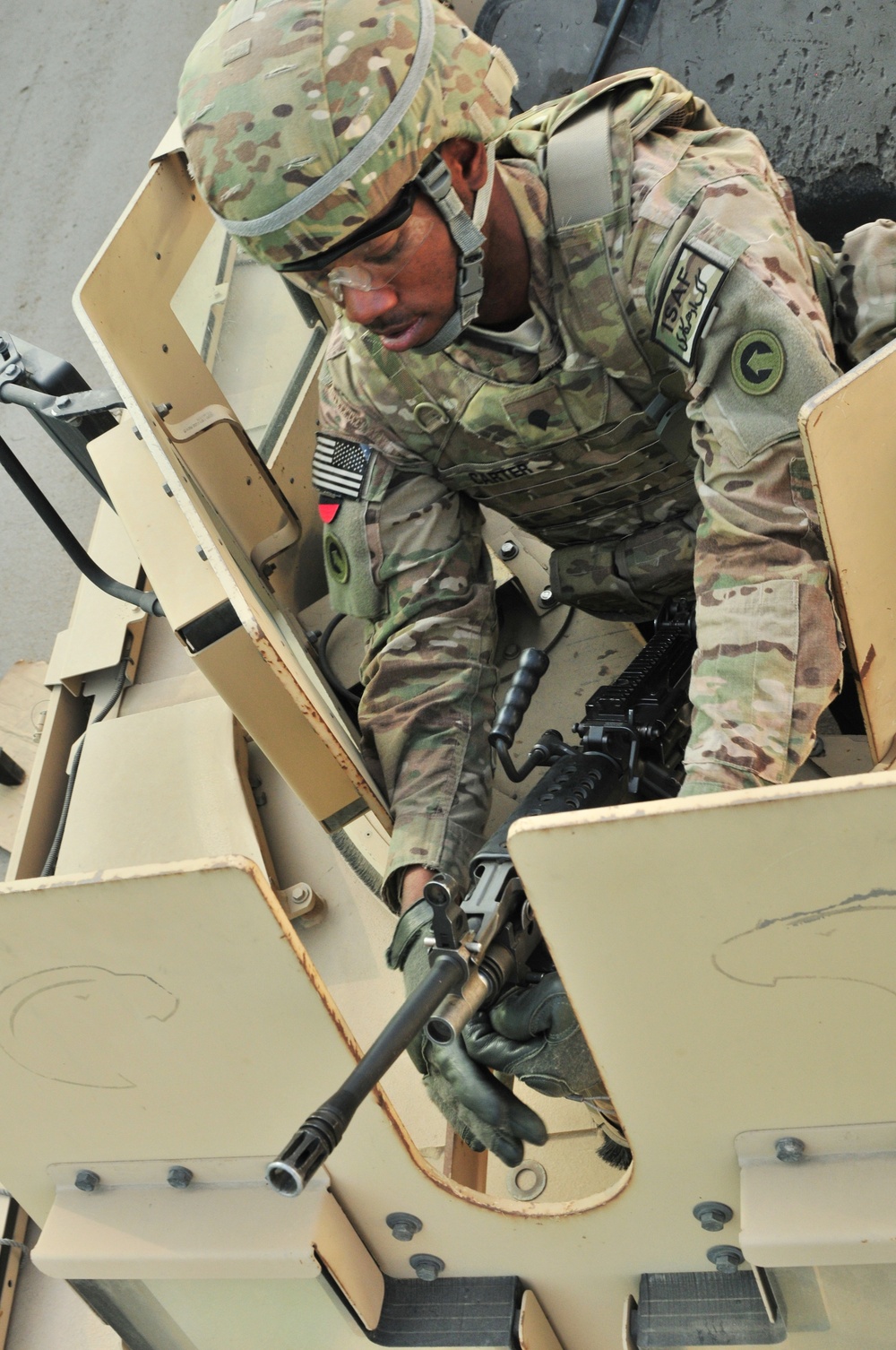 New Kabul Compound Soldiers conduct Force Protection MRAP preparedness Training