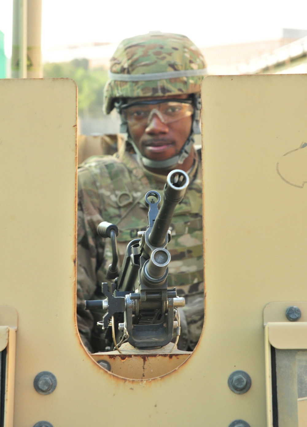 New Kabul Compound Soldiers conduct Force Protection MRAP preparedness Training