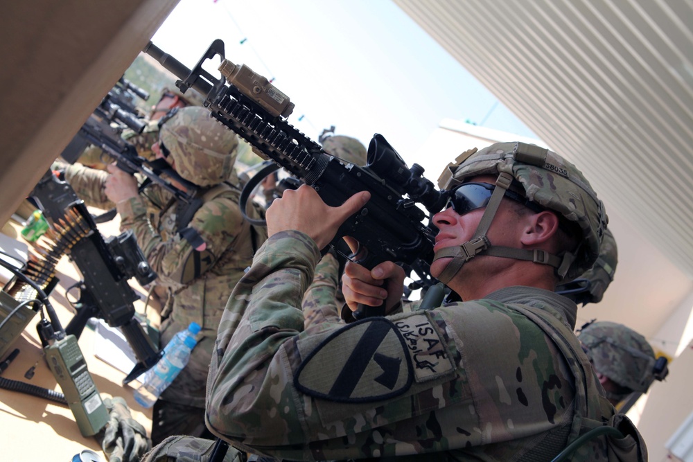 Defensive positions at the US Consulate Herat