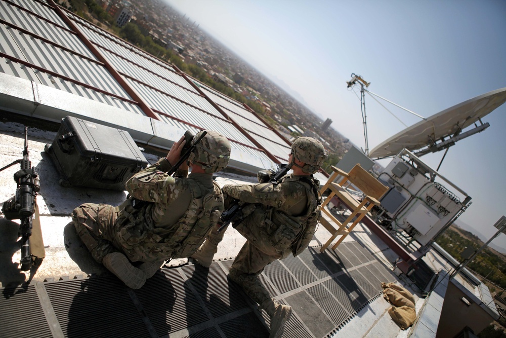 Defensive positions at the US Consulate Herat