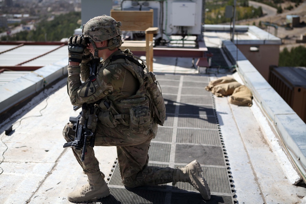 Defensive positions at the US Consulate Herat