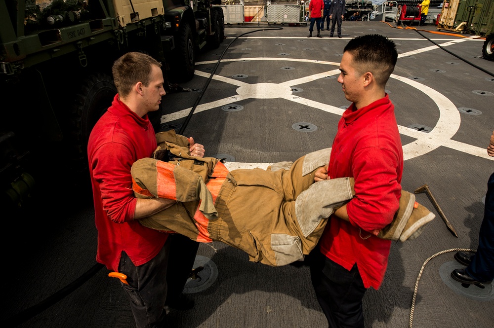 USS Harpers Ferry training