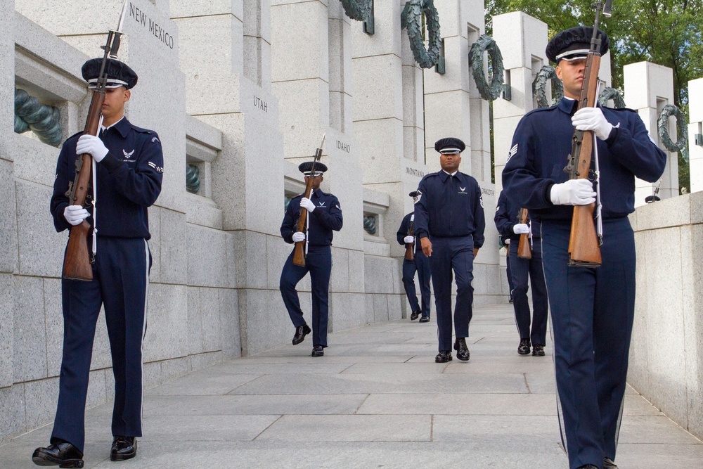 Air Force Honor Guard honors World War II vets